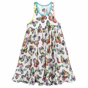 Stella McCartney Kids Girl's White Viscose Butterfly Print Dress Size 14 Years